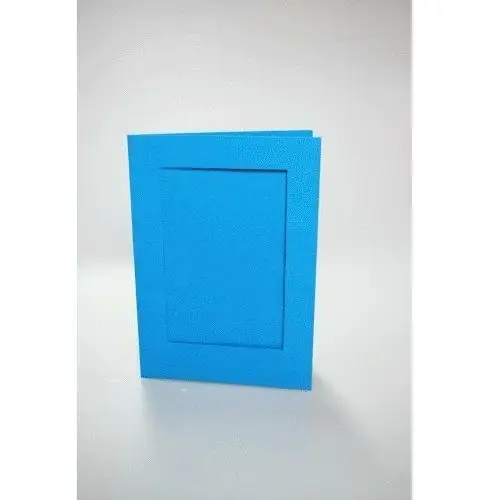 Haft krzyżykowy - Kartki z prostokątnym psp błękitne