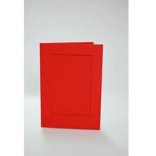 Haft krzyżykowy - Kartki z prostokątnym psp czerwone