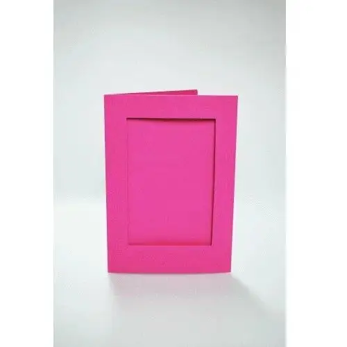 Haft krzyżykowy - Kartki z prostokątnym psp różowe