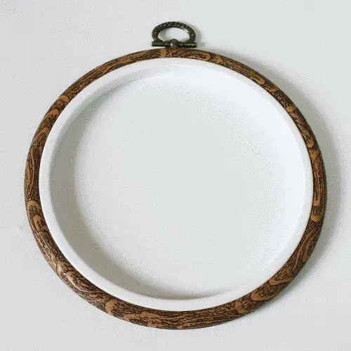 Haft krzyżykowy - Ramkotamborek okrągły śr. 13 cm