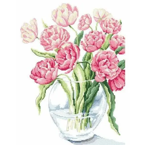 Haft krzyżykowy - zestaw do haftu - bajeczne tulipany Coricamo