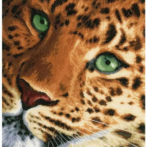 Haft krzyżykowy, zestaw do haftu, leopard Coricamo