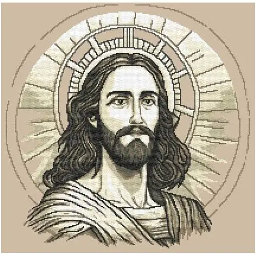 Haft krzyżykowy - zestaw do haftu - majestatyczny jezus Coricamo