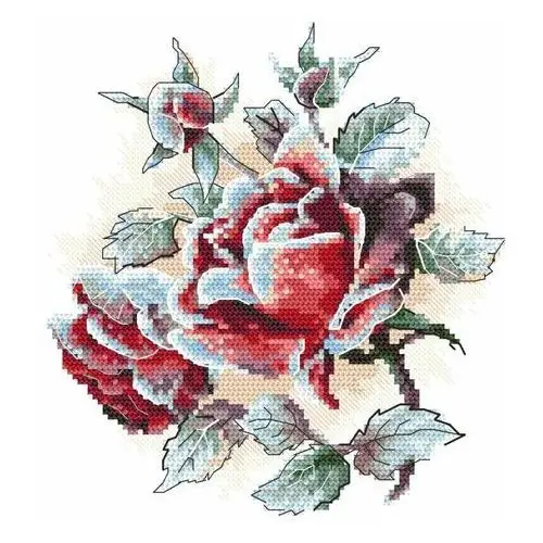 Coricamo Haft krzyżykowy - zestaw do haftu - oszronione róże