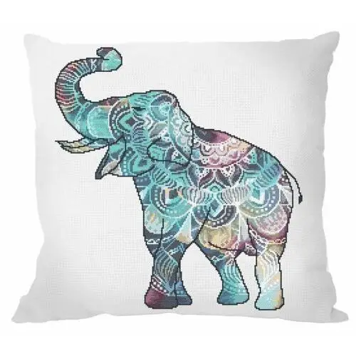 Haft krzyżykowy - zestaw do haftu - poduszka - indyjski słoń szczęścia Coricamo