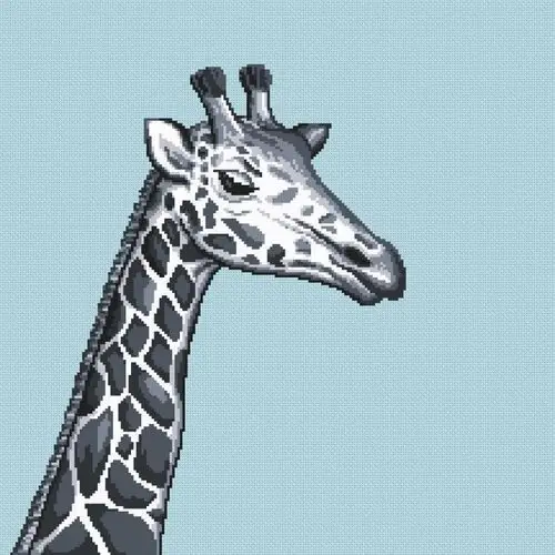 Zestaw do haftu - czarno-biała żyrafa Coricamo