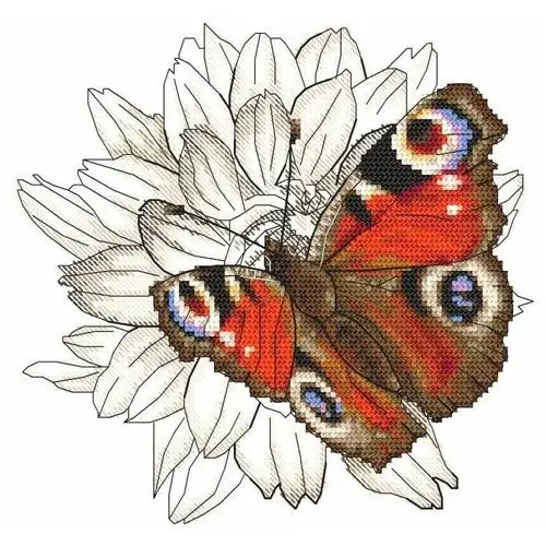 Zestaw Do Haftu - Motyl I Kwiat Dalii