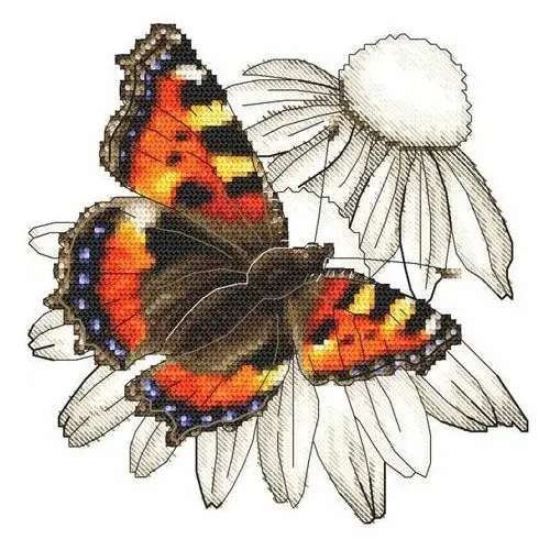 Coricamo Zestaw do haftu - motyl i kwiat jeżówki