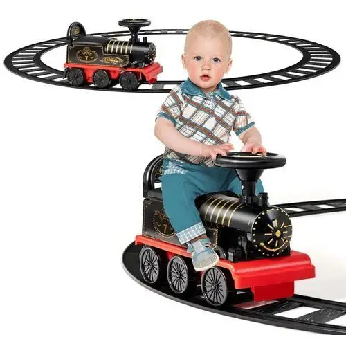 Elektryczny pociąg do jeżdżenia dla dzieci z torem Costway