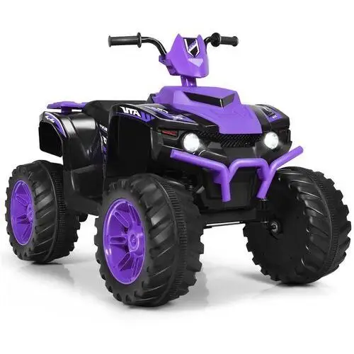 Elektryczny quad ATV dla dzieci z akumulatorem i światłami LED fioletowy