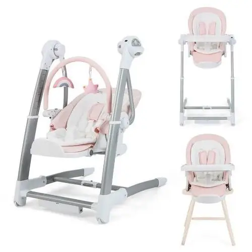 Krzesełko dla dziecka 3 w 1 różowe Costway