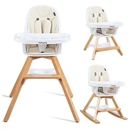 Costway Krzesło do karmienia niemowląt z wymiennymi nogami