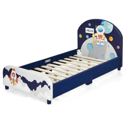 Łóżko dla dziecka z zagłówkiem 151 x 76 x 70 cm Costway