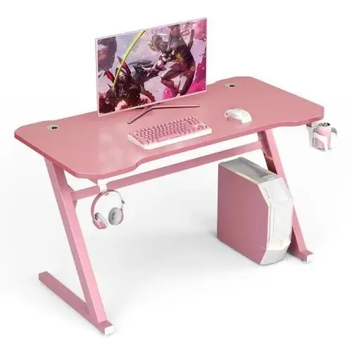 Różowe biurko gamingowe 120,5 x 59,5 x 70 cm Costway