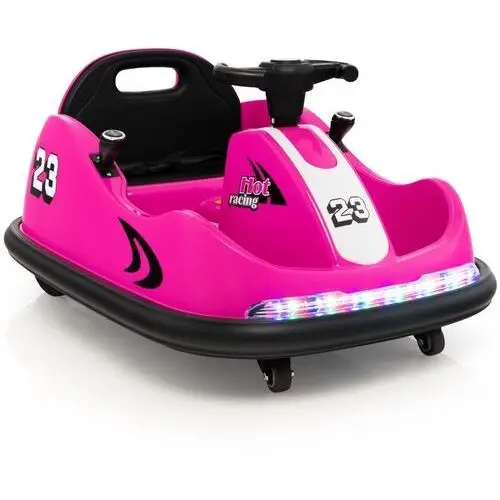 Samochodzik elektryczny dla dzieci 360° różowy, kolor różowy