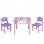 Stolik i krzesełka dla dzieci z uchwytem na rolkę papieru Costway Sklep