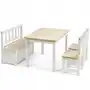 Stolik ławka i 2 krzesła zestaw mebli dla dzieci Costway Sklep