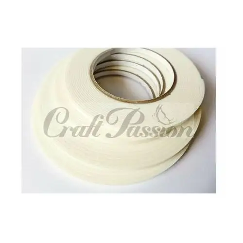 Craft passion Taśma 3d dwustronna - biała cienka 9mm x 5m