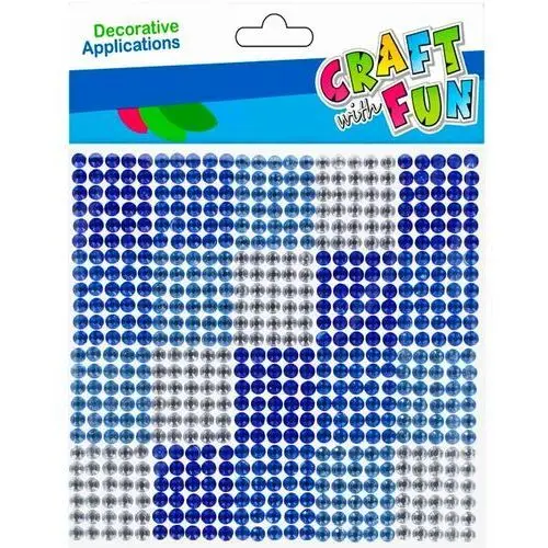 Craft with fun , ozdoba dekoracyjna, samoprzylepne, kryształki 10x10, niebieskie, 501430