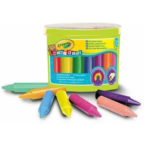 Kredki świecowe jumbo zmywalne, mini kids, 24 sztuki Crayola