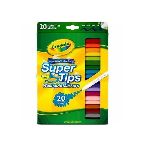 Markery kolorowe zmywalne Crayola Supertips 20 kol