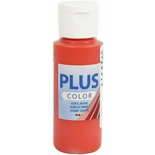 Farba akrylowa, Plus Color, żywa czerwień, 60 ml