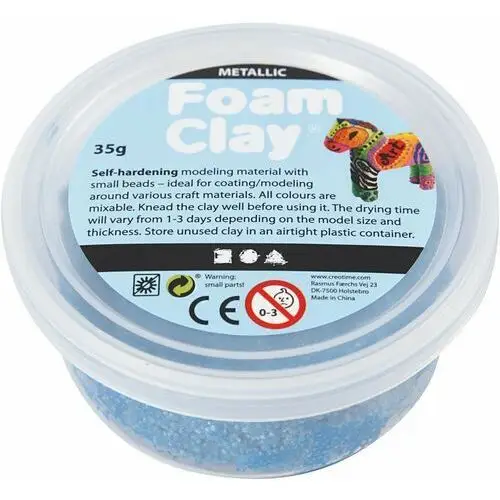 Creativ company a/s Masa foam clay, niebieska metaliczna, 35 g