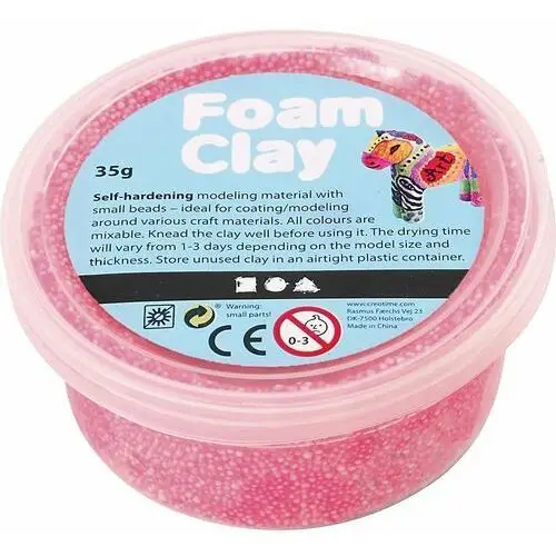 Masa foam clay, różowa, neonowa, 35 g Creativ company a/s