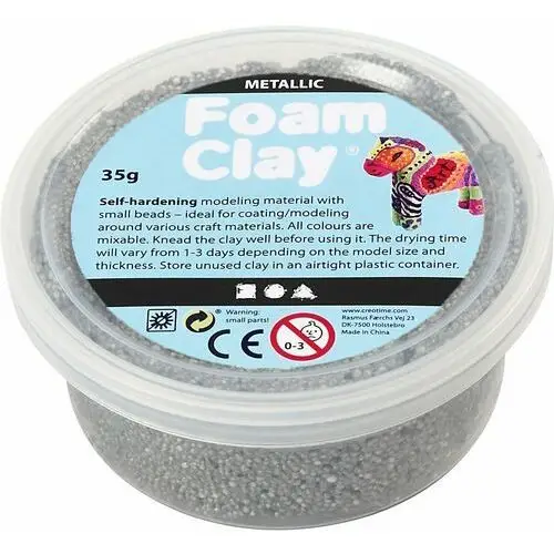 Masa Foam Clay, srebrna, 35 g