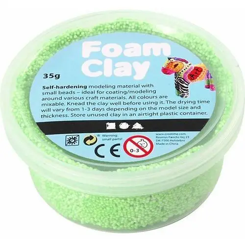Masa Foam Clay, zielona, neonowa, 35 g