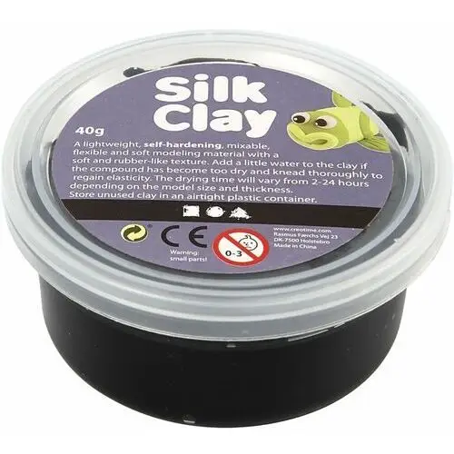 Creativ company a/s Masa silk clay, czarna, 40 g