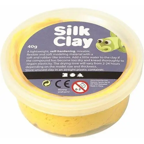 Creativ company a/s Masa silk clay, żółta, 40 g