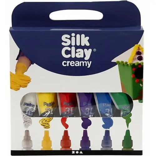 Creativ company a/s Pasta silk clay, kolory podstawowe, 6x35 ml