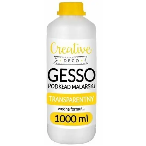 Creative Deco Gesso, przeźroczysty podkład malarski, grunt malarski, 1000 ml