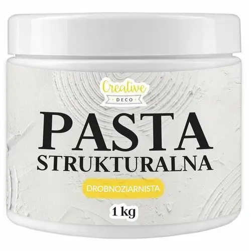 Pasta strukturalna drobnoziarnista biała, masa do tworzenia struktur i efektów 3D 1 kg decoupage