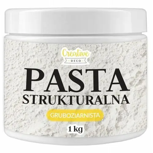 Creative deco Pasta strukturalna gruboziarnista biała, masa do tworzenia struktur i efektów 3d 1kg decoupage