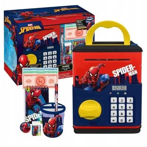 Cyfrowa skarbonka elektroniczna Spider-man akcesoria