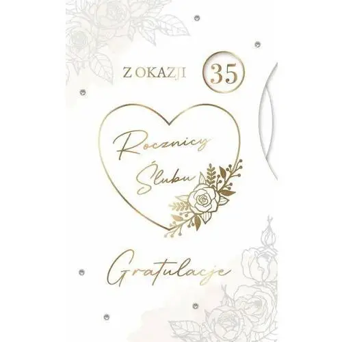 Kartka na jubileusz ślubu z cyfrą do ustawienia kp208 Czachorowski