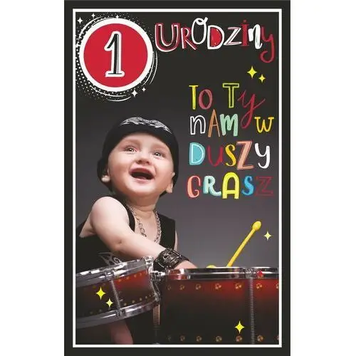 Kartka na roczek dla chłopczyka, na pierwsze urodzinki u116 Czachorowski