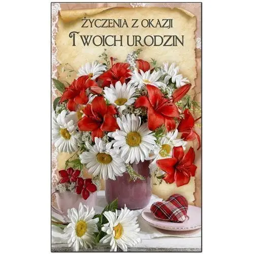 Czachorowski Kartka urodzinowa z bukietem kwiatów a6395b