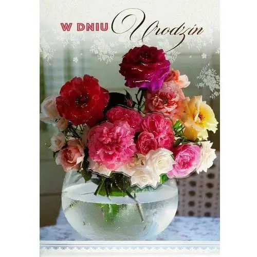 Kartka urodzinowa z pięknym bukietem kwiatów m925 Czachorowski