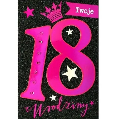 Kartka z okazji 18 urodzin bogato zdobiona HM1116