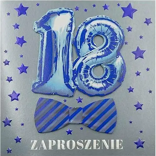Czachorowski Zaproszenie na 18 urodziny dla chłopaka mix 5 szt pczp40