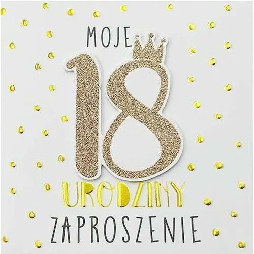 Zaproszenie na 18 urodziny, eleganckie mix 5 szt pczp38 Czachorowski