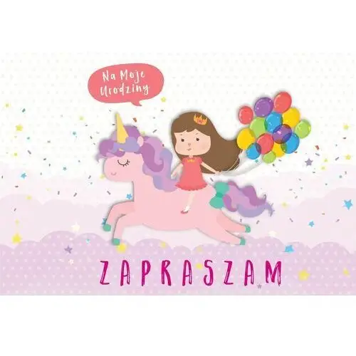 Czachorowski Zaproszenie na urodzinki od dziewczynki mix 5 szt pczz67