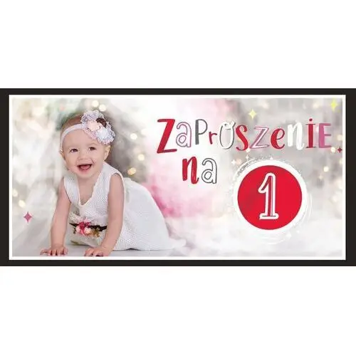 Czachorowski Zaproszenie roczek dla dziewczynki zestaw 10 szt. zab171