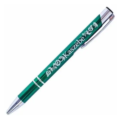 Długopis metalowy ze wzorem kaszubskim (zielony)
