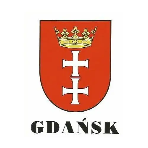 Naklejka herb Gdańska 12 x 15 cm (duża)