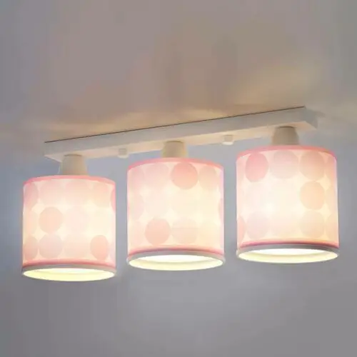 Dalber lampa sufitowa colors w kropki, różowa