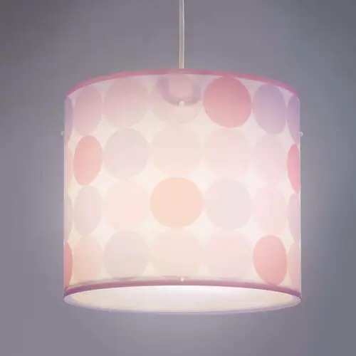 Dalber lampa wisząca colors w kropki, różowa